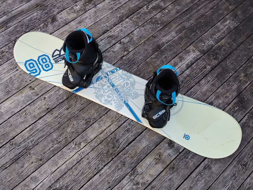 子供用 スノーボード3点セット XERES 118cm ビン BOAブーツ 22