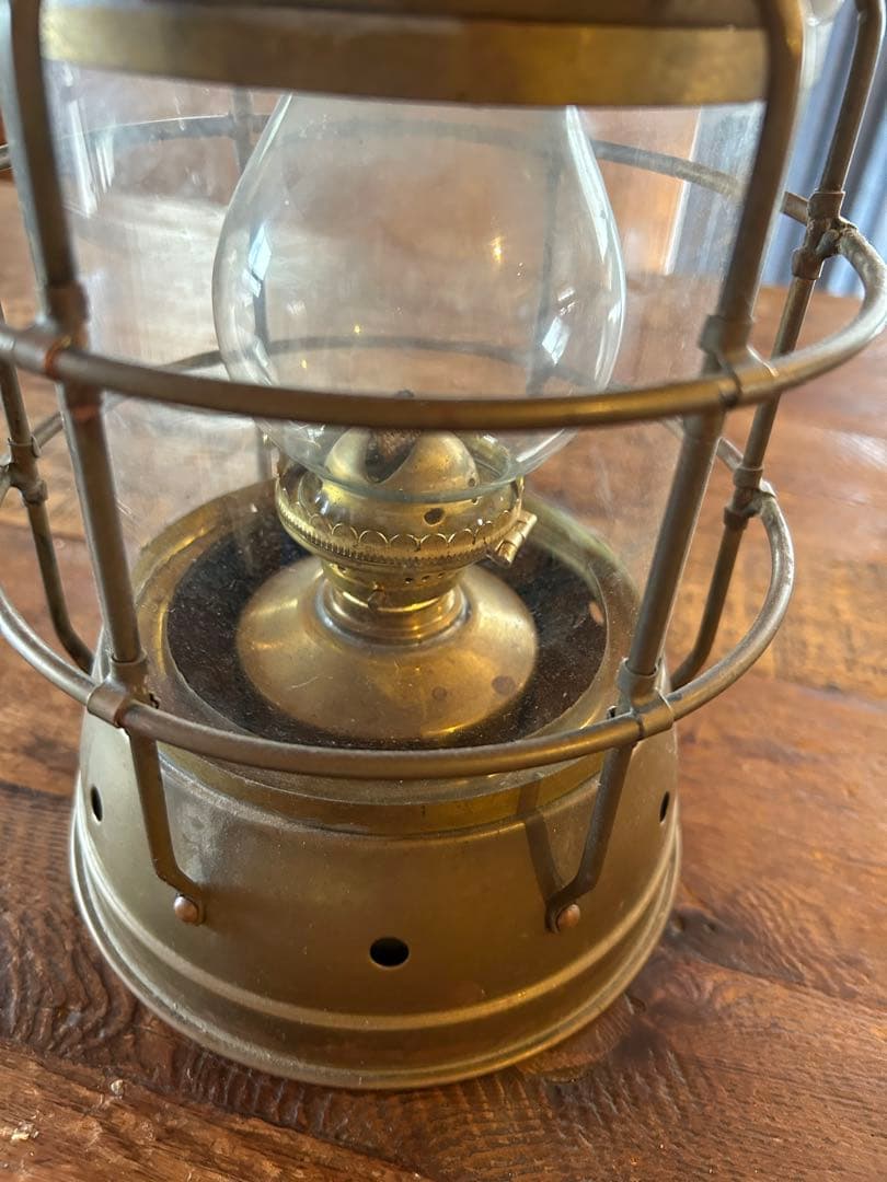 オイルランタン　アンカー　アンティーク　ランプ　真鍮