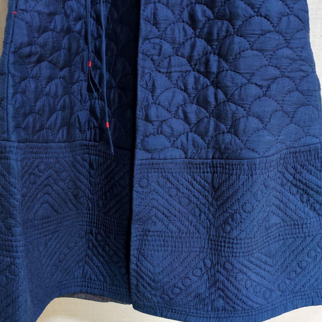 45Rカディシルクキルティングロングベスト