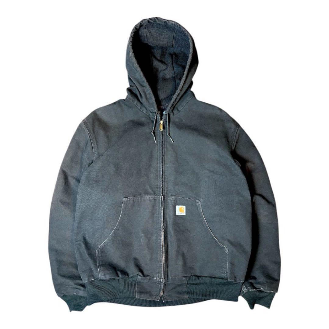 【定番色】Carharttアクティブジャケット J131-Mブラック XL相当