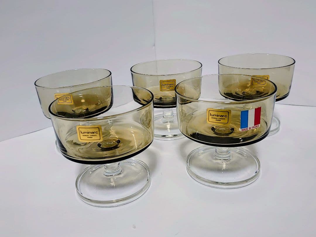 リュミナルク　デザートグラス　5脚　フランス製