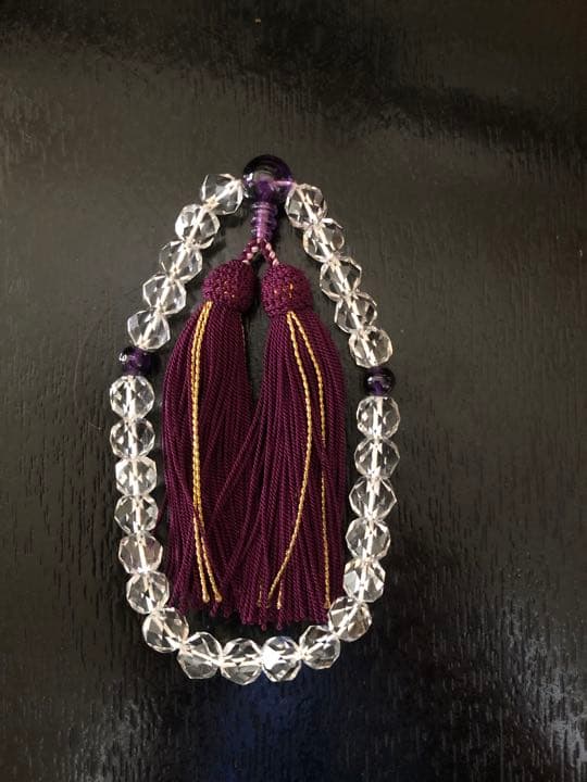 ⭐︎最終値下げ！新品！水晶&紫水晶念珠⭐︎