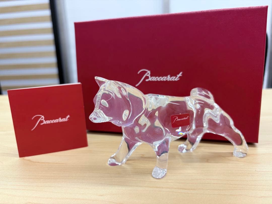 ★美品★Baccarat クリスタル 犬の置物