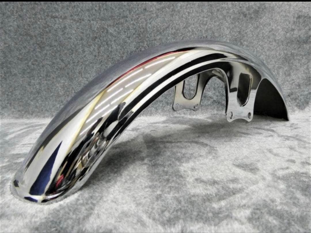 専用sarukon55 ゼファー４００　専用　カラー付　鉄フェンダー メッキ