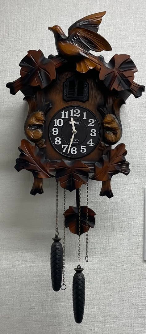 【SEIKO/セイコー】壁掛け時計　鳩時計　電池式　昭和レトロ