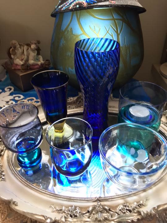 ネイビー系ガラス食器・ご確認用です。