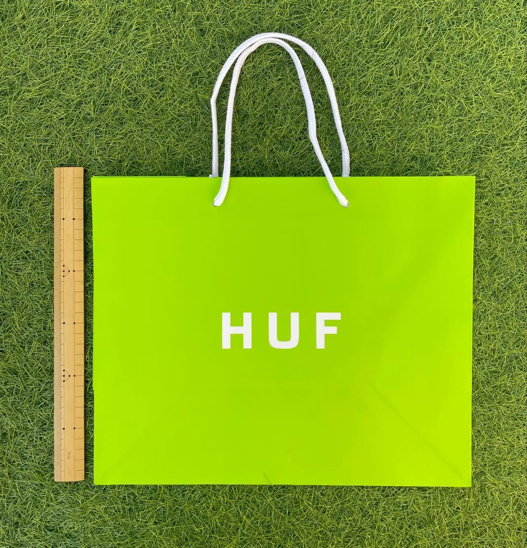 【新品】HUF ハフ ショップ袋 ショッパー 紙袋 手提げ 黄緑
