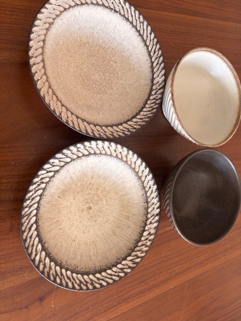 食器セット 4点 増田哲士 うつわ 丸皿　長角皿 皿 プレート　茶碗
