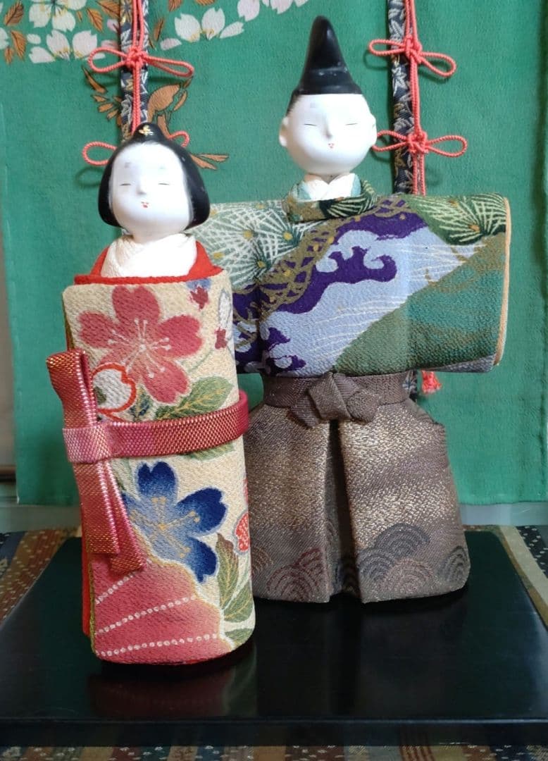 桐塑 雛人形　衣裳　古布