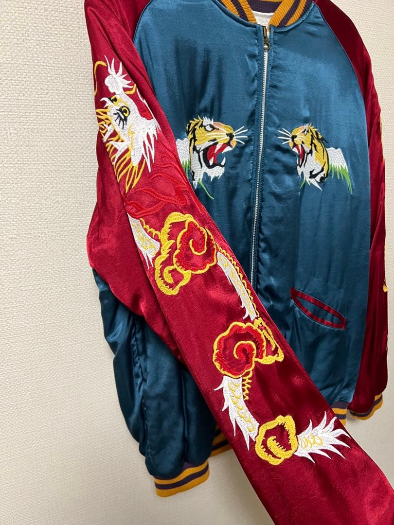 Houston ヒューストン スカジャン XL 虎 クリーニング済み