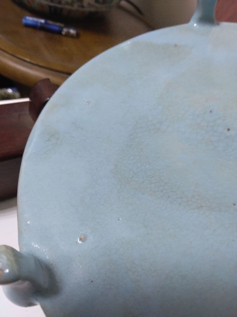 中国美術女窯青磁三足洗