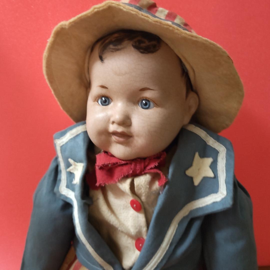 アンティークドールコンポジションリプロ　人形