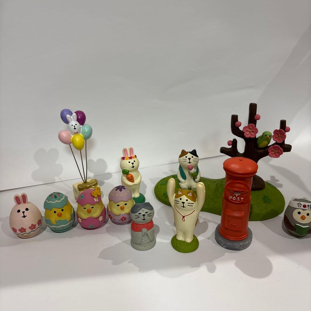 コンコンブル　春の置物セット　鶯、イースターエッグ