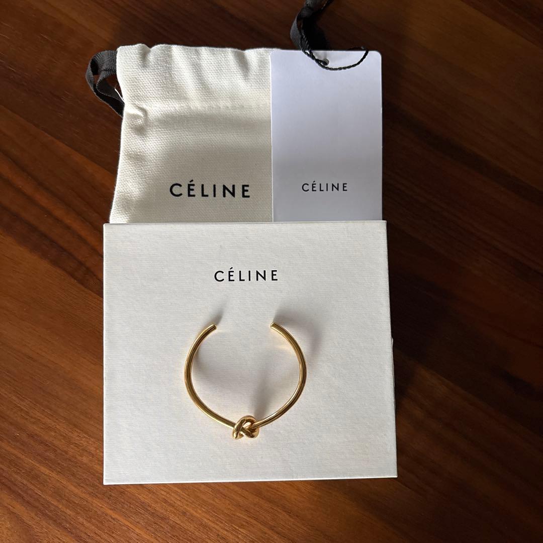 CELINE セリーヌ ノットブレスレット ゴールド　M