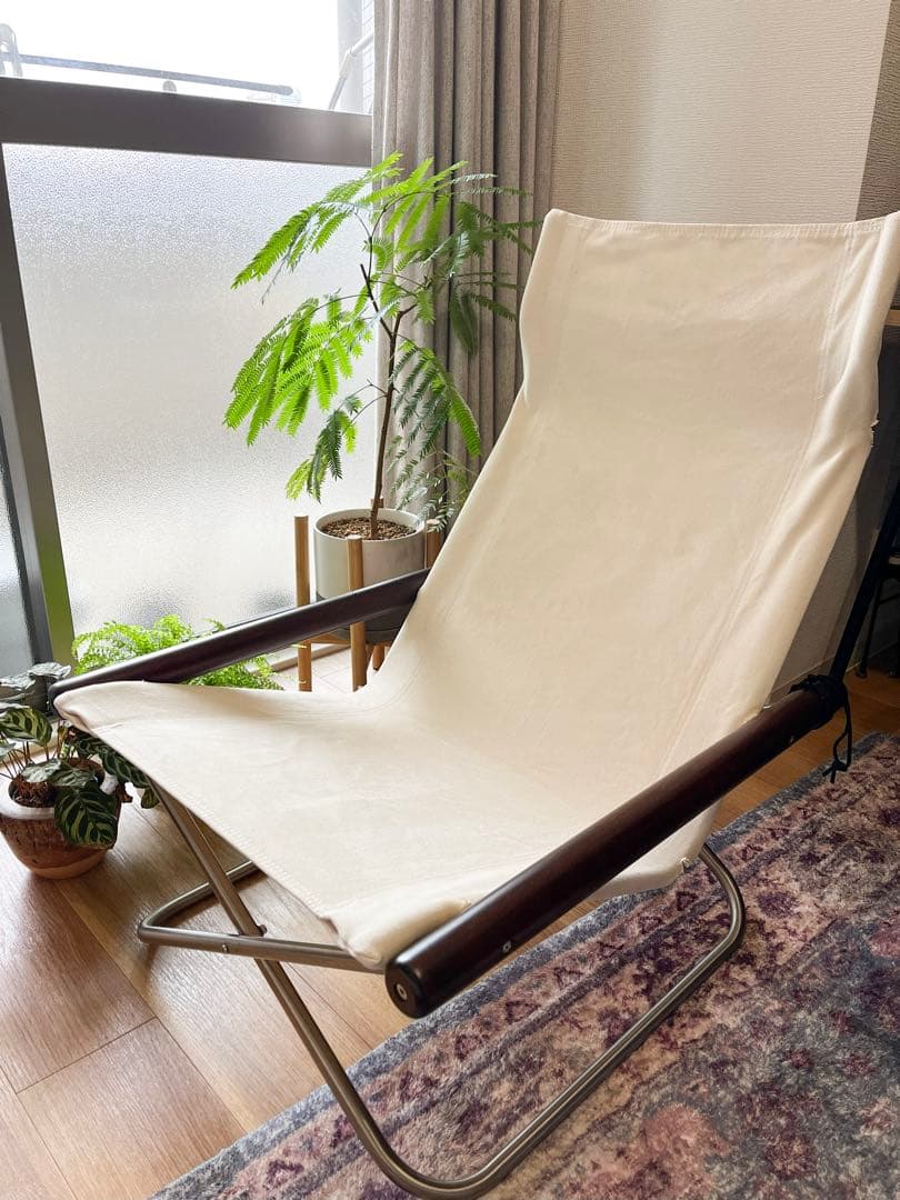 Nychair X ＋オットマン　ダークブラウンフレーム＋ホワイト