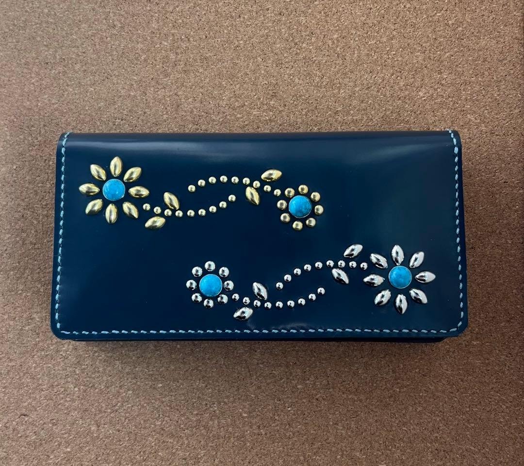 ロングトラッカーウォレット LTW_2twガラスレザー　ネイビー