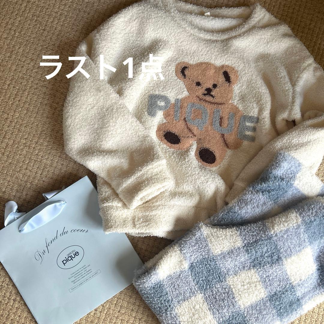 ラスト1点（ジェラートピケ）ルームウェア bear 2点セット