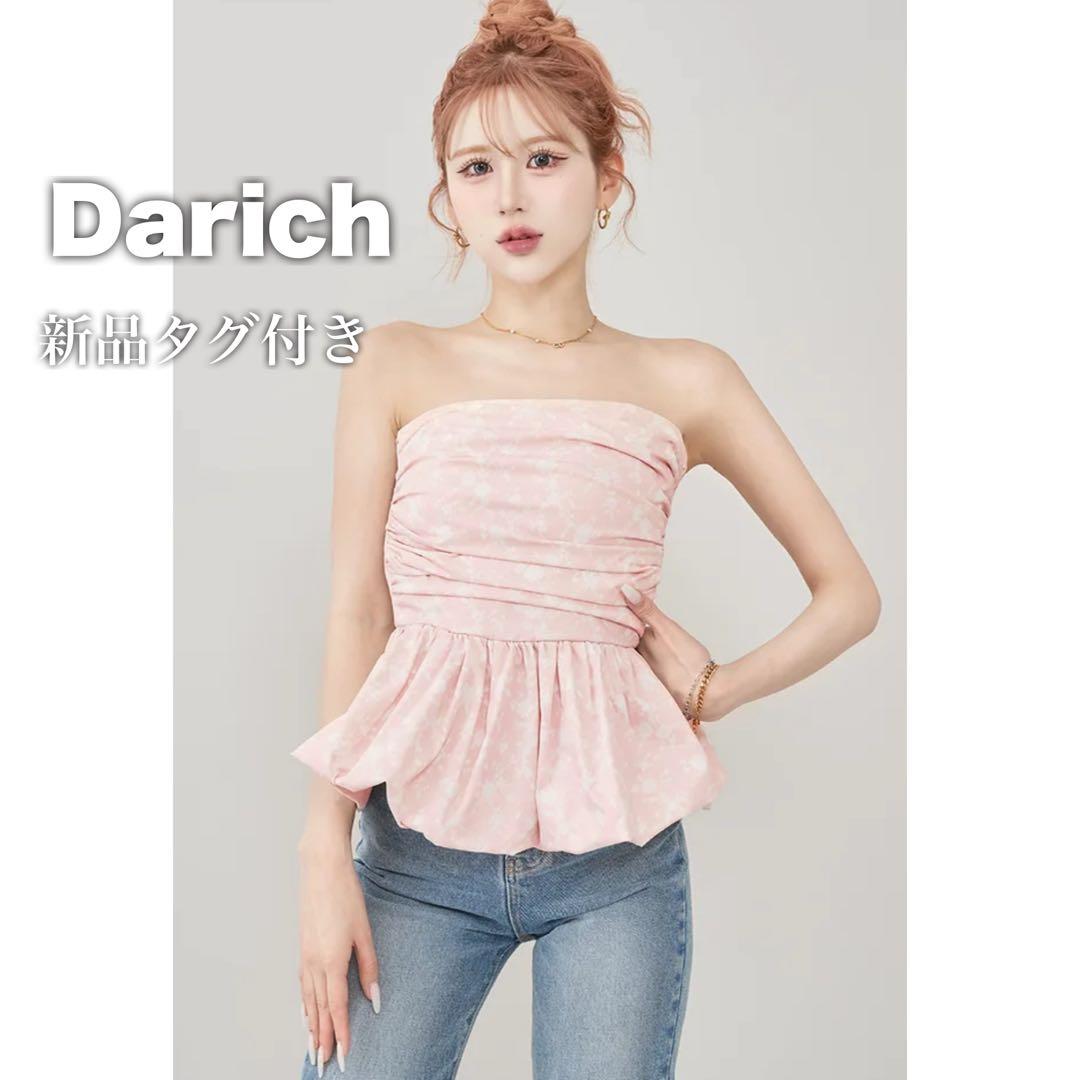 タグ付き✨Darich ダーリッチ フラワーバルーンベアトップ ピンク