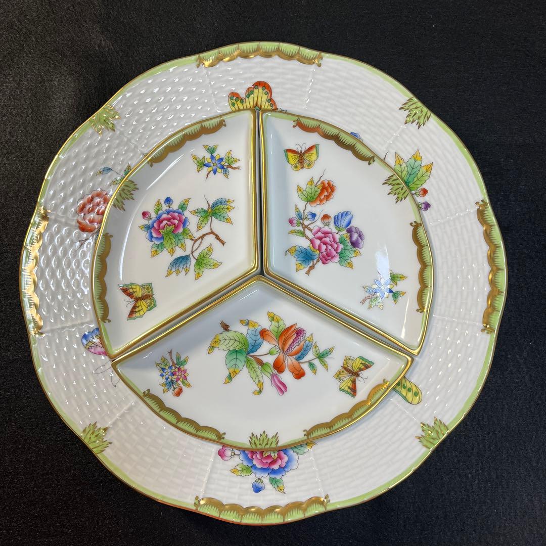 ヘレンド ヴィクトリアブーケ 希少オードブル皿