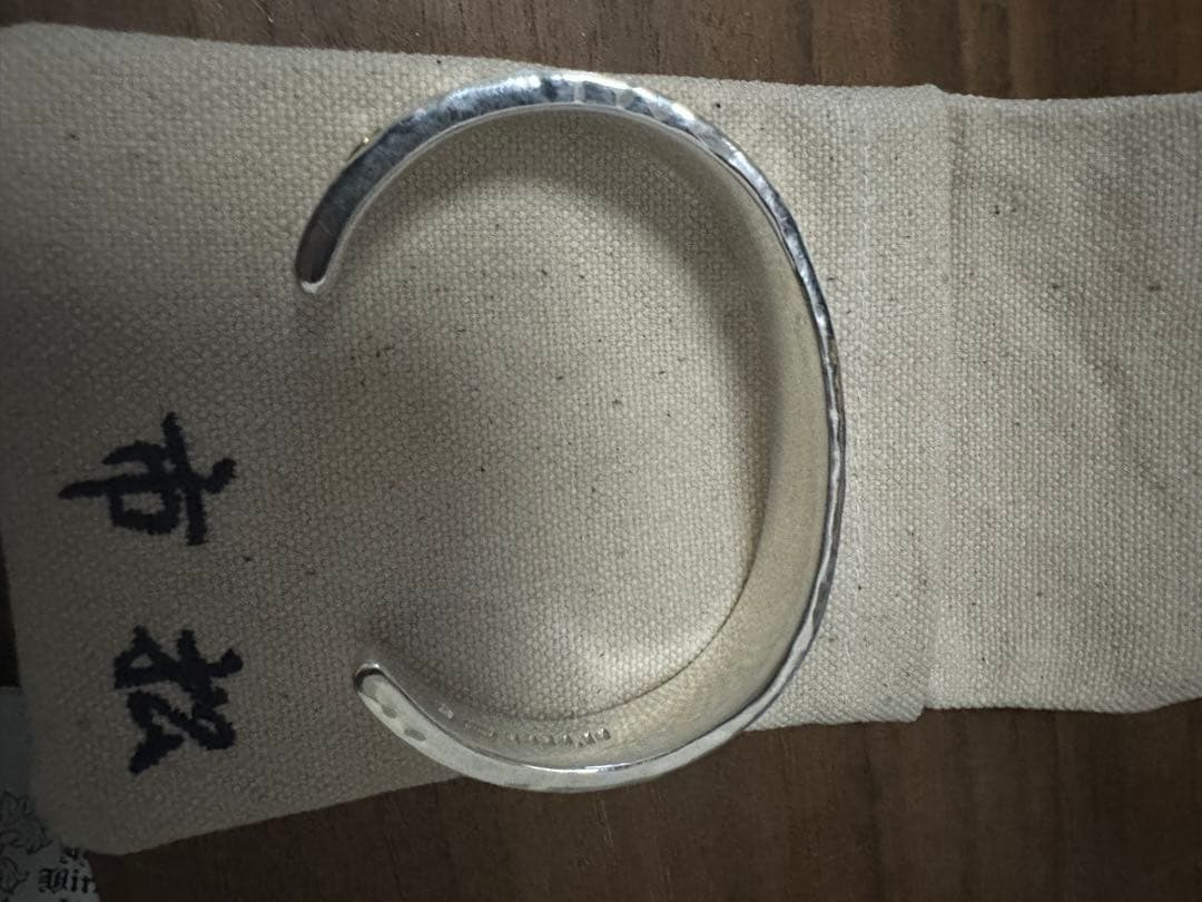 ゆ*き様 市松　バングル　笹型　ワンポイントゴールド