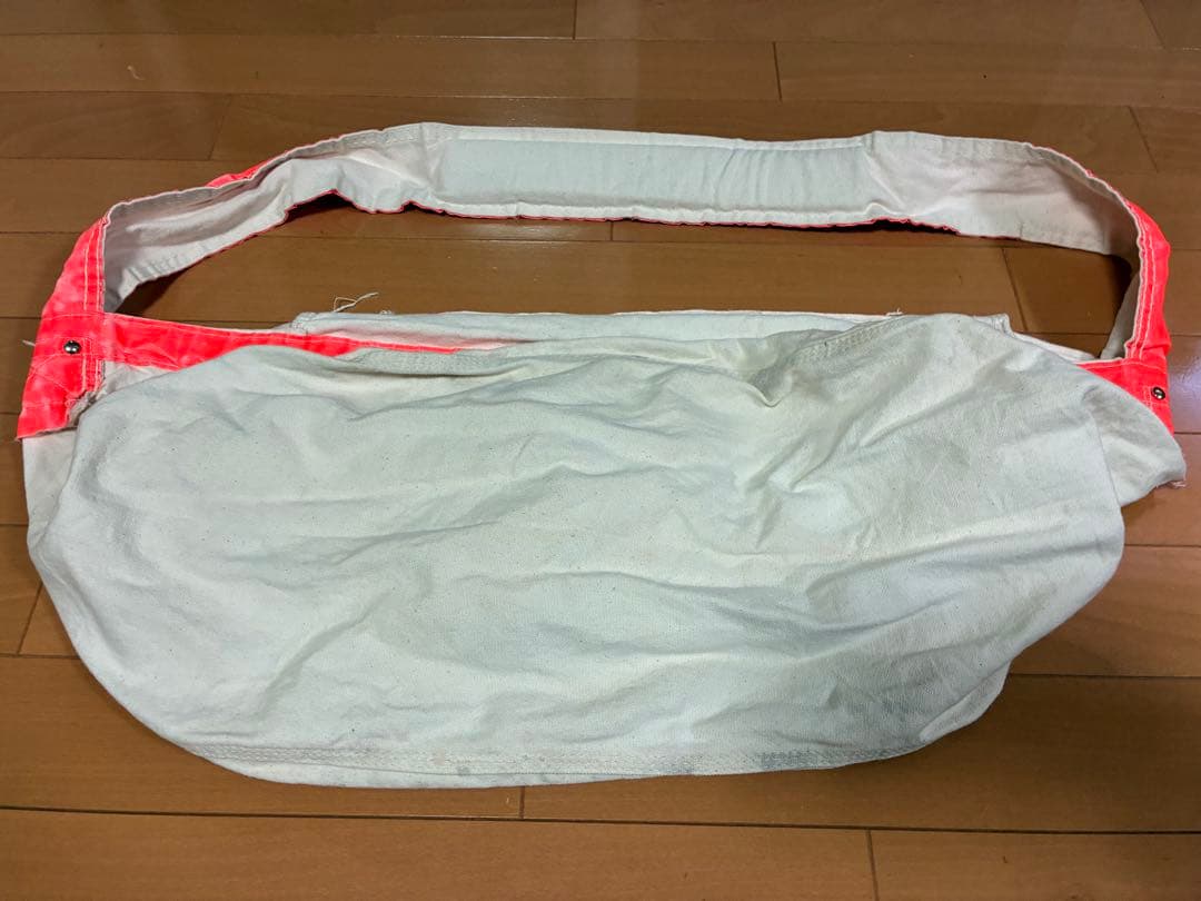 80's ニュースペーパーバッグ Union News 生成り×オレンジ