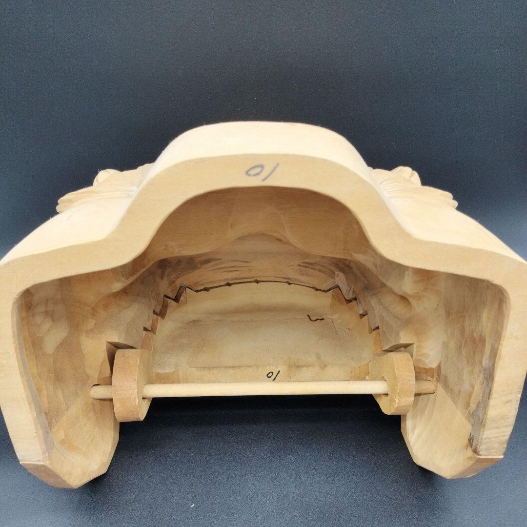 木製 獅子頭 彫刻