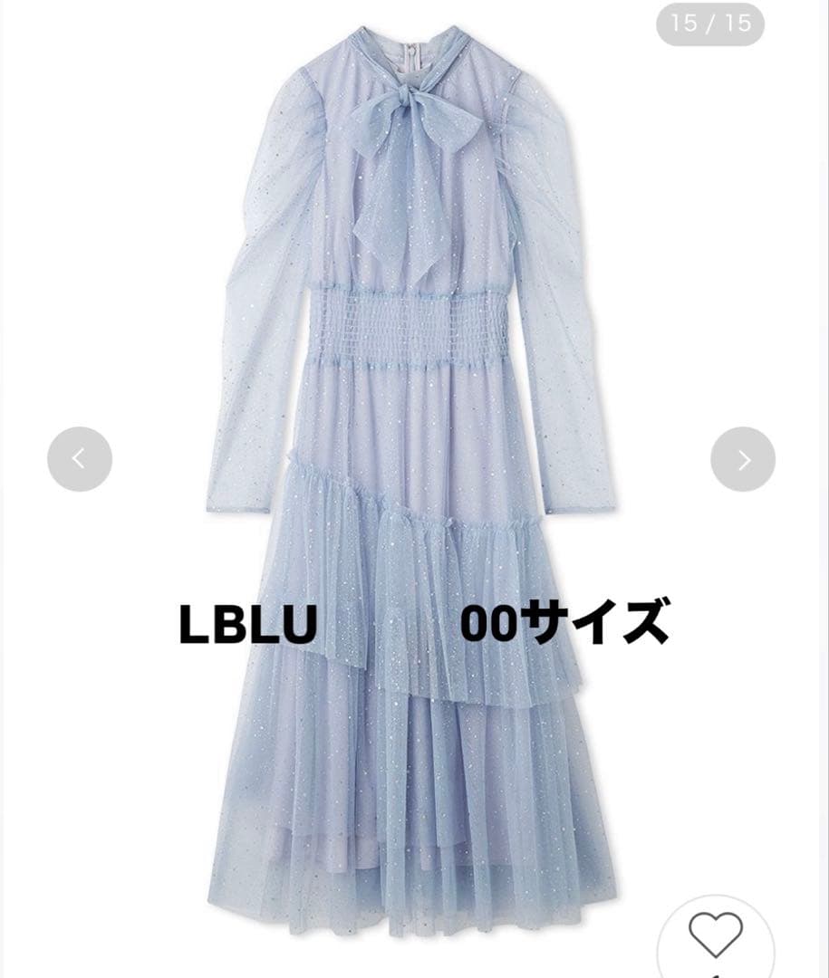 furfur ロングスリーブラメチュールドレス