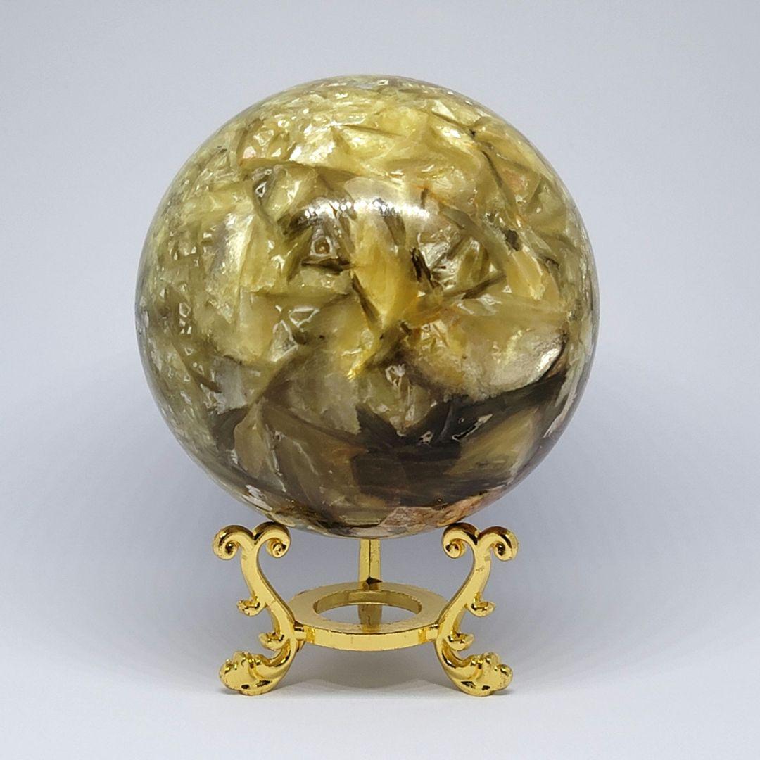 ☆天然石☆ゴールデンマイカ スフィア 台座付