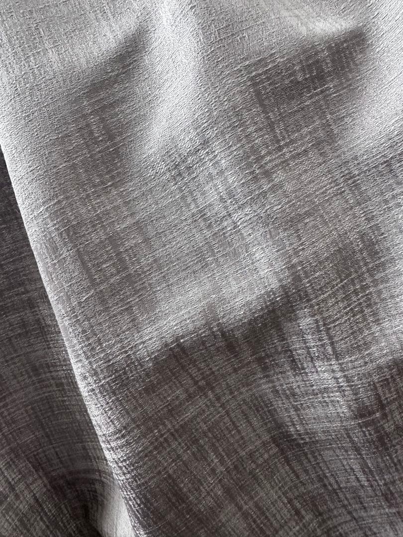 フジエ　高級　オーダーカーテン　グレー 美品　725cm x 153cm