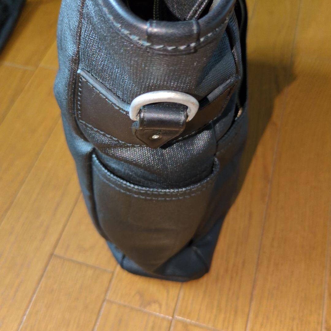 Daniel & Bob 黒 コーティング加工トートバッグ