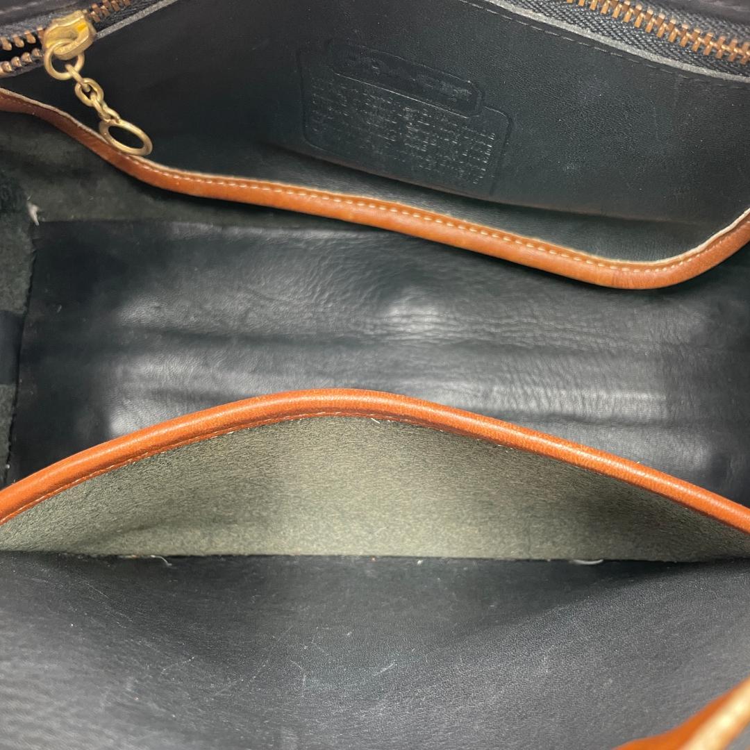 良品 COACH ミニボストンバッグ レザー ブラック 2way オールドコーチ