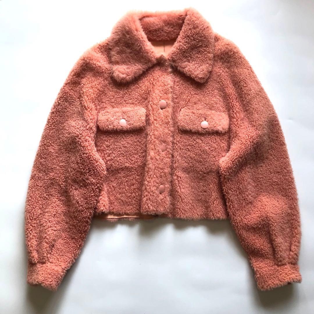 ★美品★ドローム ボアムートンショートジャケット レザー トラッカー S