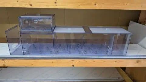 120奥行き深さ600アクリル水槽用 上部フィルター　ウールボックス引き出し式