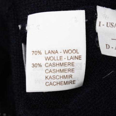 ◇良品 ブルネロクチネリ ダークネイビー Wジップカーディガン ウール×カシミヤ