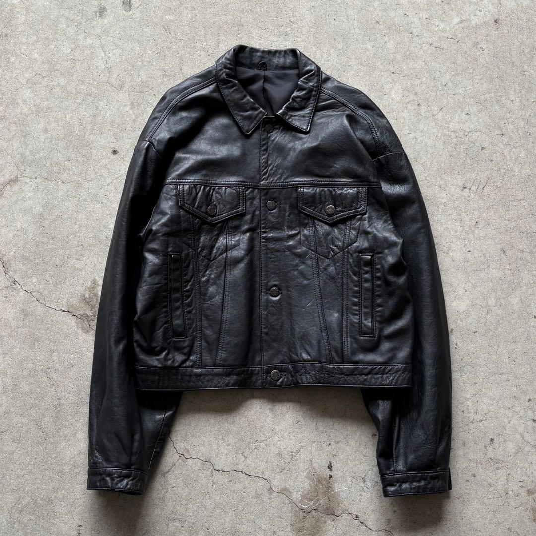 ジャケット・アウター 00s archive real leather tracker jacket