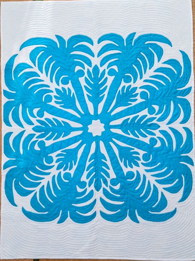 ハワイアンキルトタペストリー ハンドメイド ベッドカバー ソファーカバー フラ