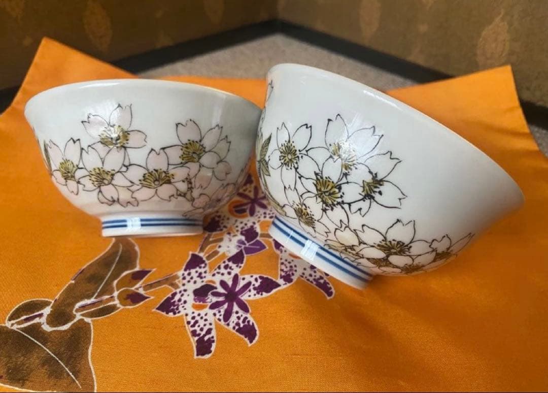 九谷焼飯碗ペア澤田富雄（穂光） 氏作