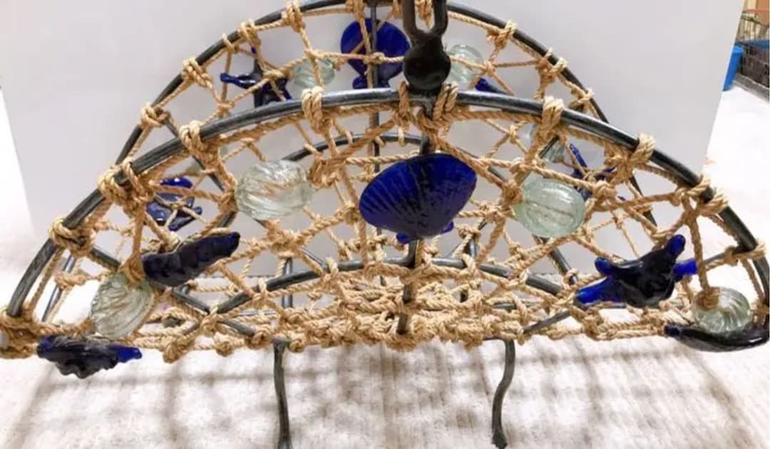 インテリア　置物　ラック　マガジンラック　アイアン　ガラス　特大　マリン