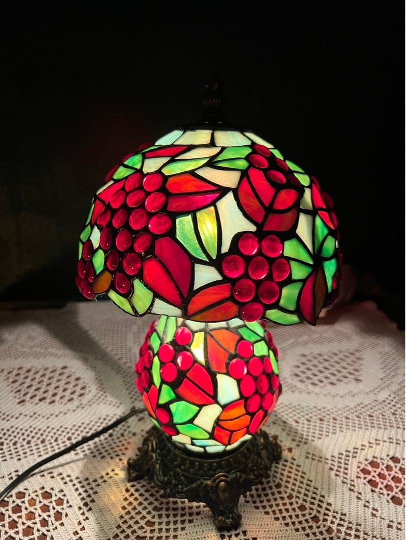 ステンドグラス 卓上ランプ インテリア アンティーク 昭和レトロ 当時物