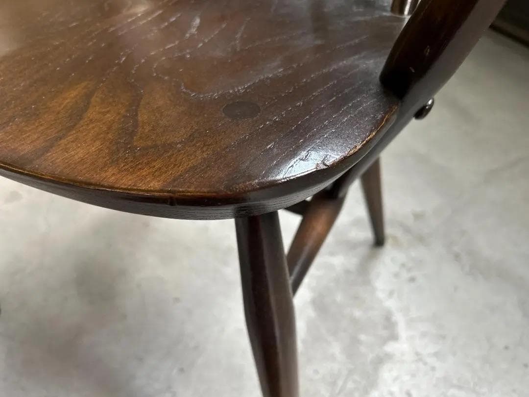 ERCOL / アーコール｜クエーカーアームチェア｜エルム材 ダークブラウン