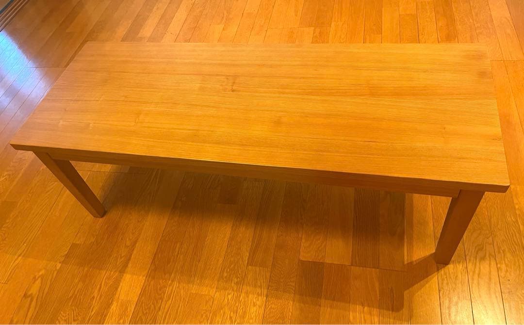 無印　ローテーブル　タモ材　天然木 1200 MUJI