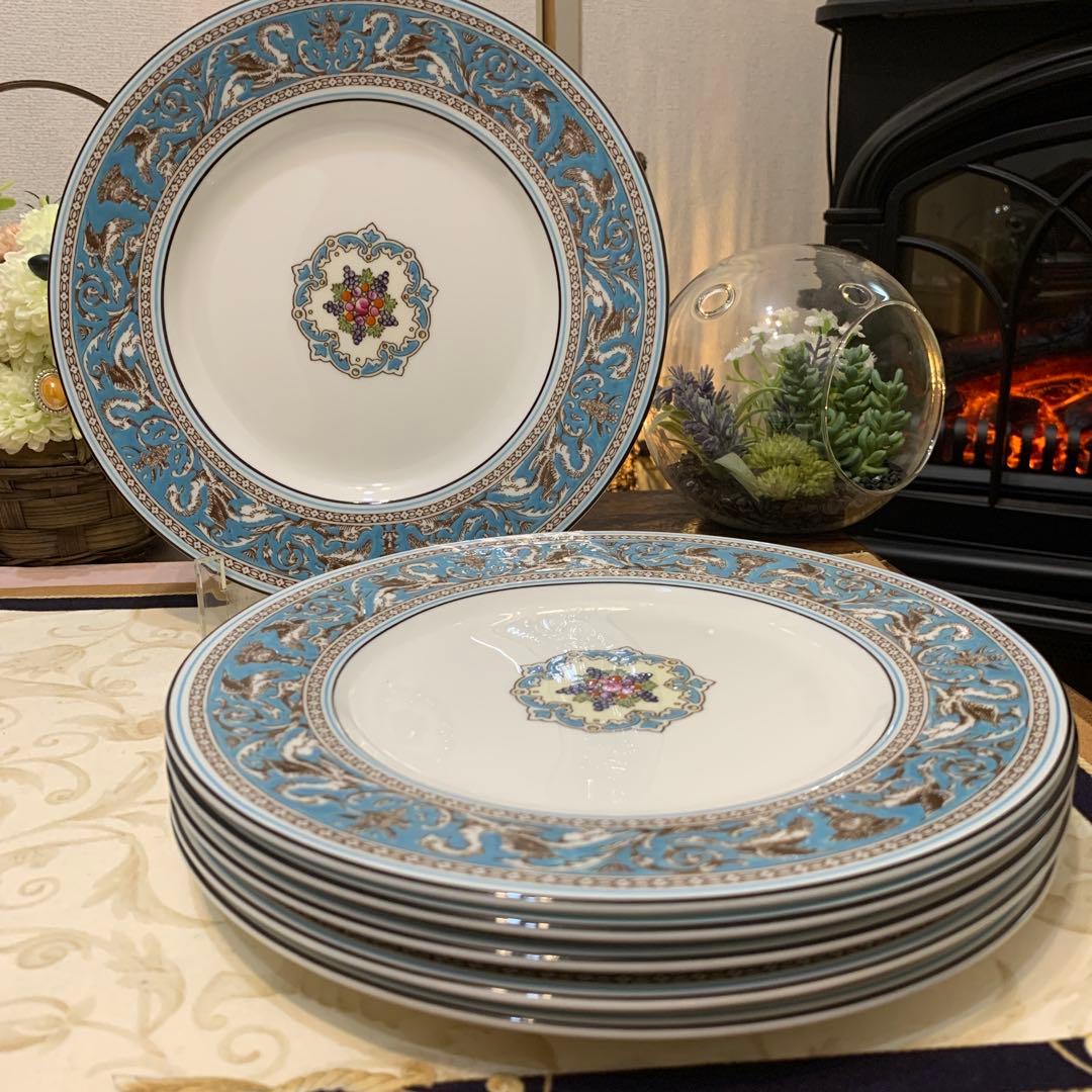 未使用　ウェッジウッド　フロレンティーン　ターコイズ　22.5cmミートプレート