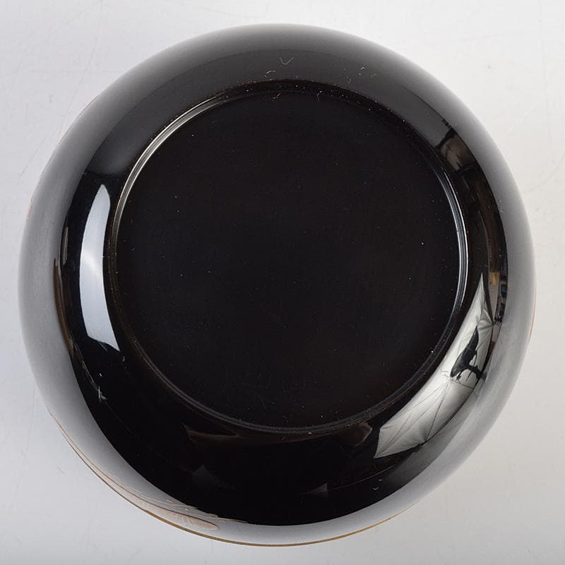 茶道具　輪島塗　一后一兆作　老松蒔絵　平棗　共布　鵬雲斎極め箱　U　R9458