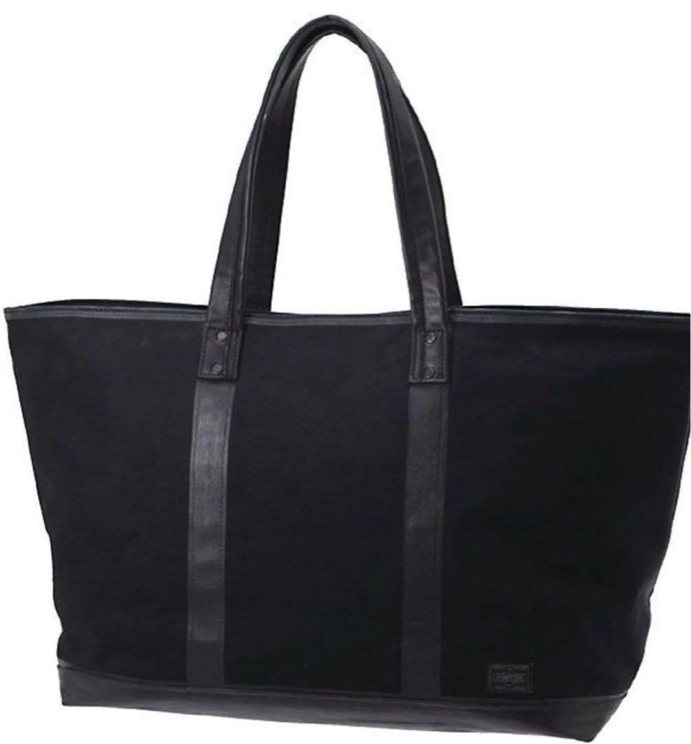 【超美品】Porterブラックトートバッグ 大容量 キャンバス