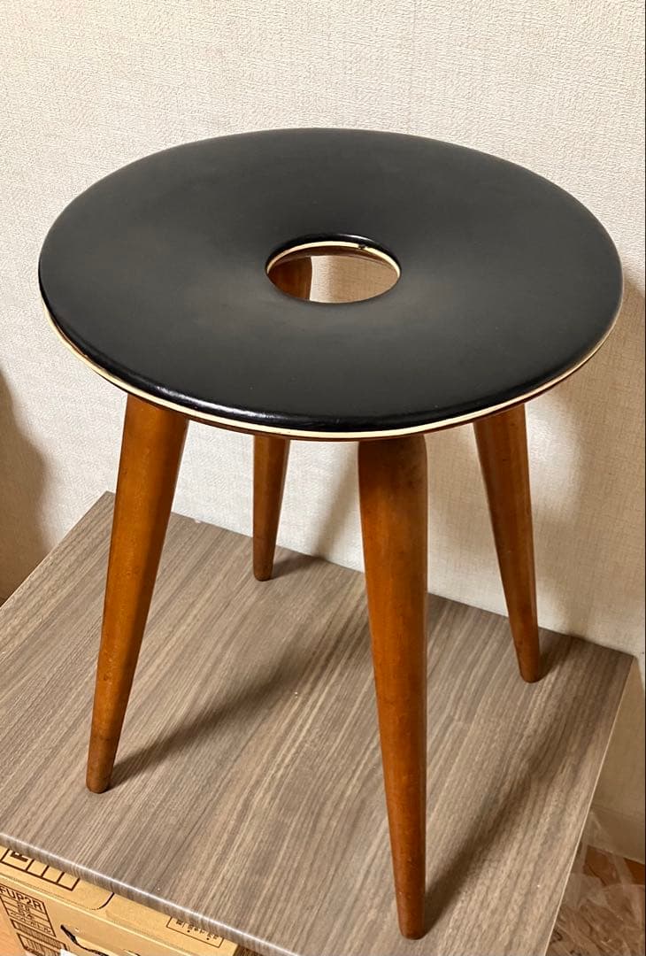 天童木工 オールド リングスツール 黒　希少 ヴィンテージ アンティーク
