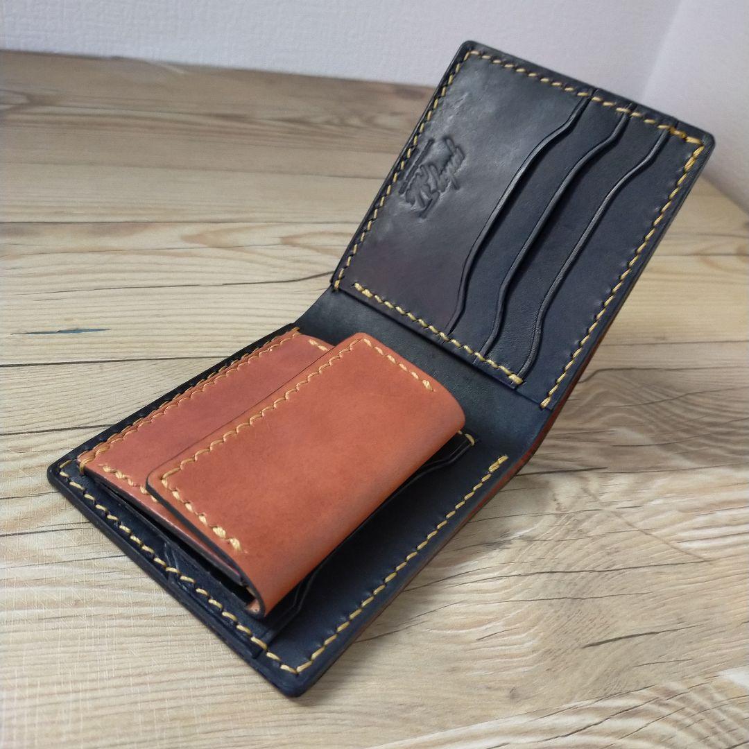 本革 財布 レザー ヌメ革 ハンドメイド 初売り