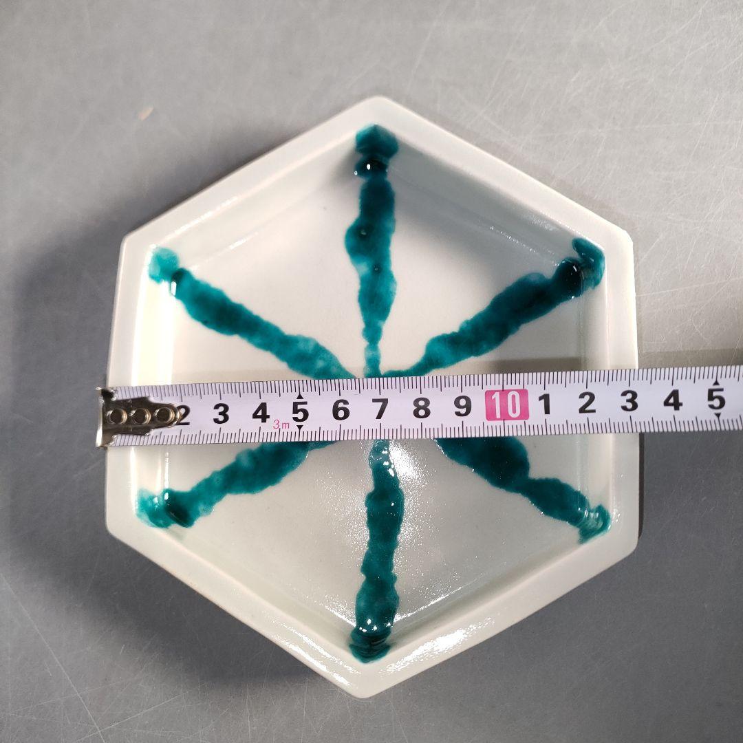 A1387-6/瀧田項一 作/上絵六角皿揃6客/共箱/飾皿/菓子皿/懐石道具/