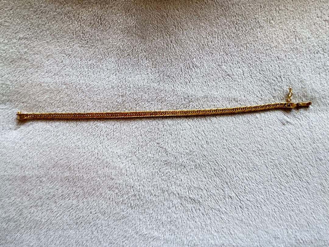 K18金 8面トリプル ブレスレット