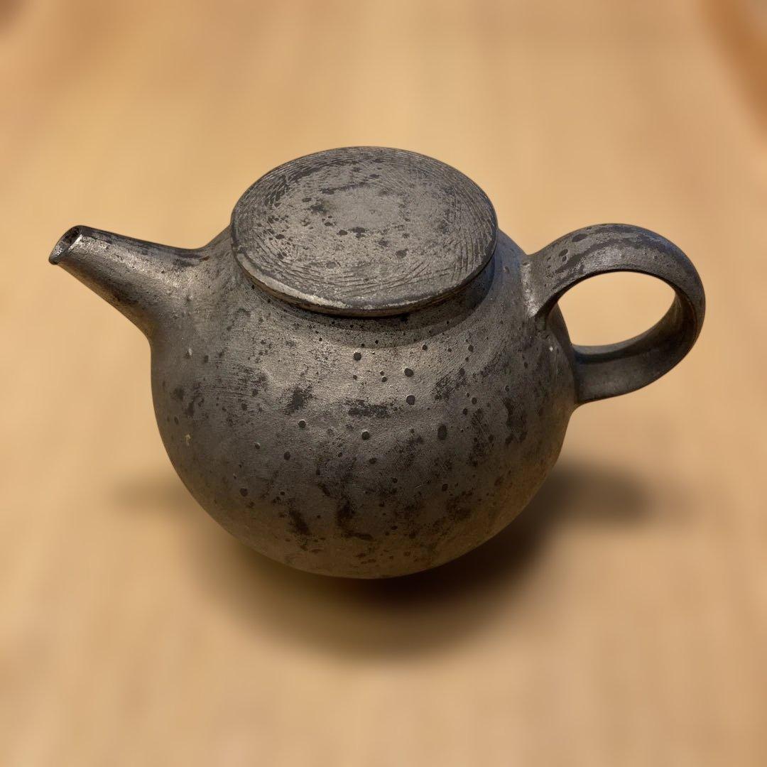 村上躍　銀彩ポット小