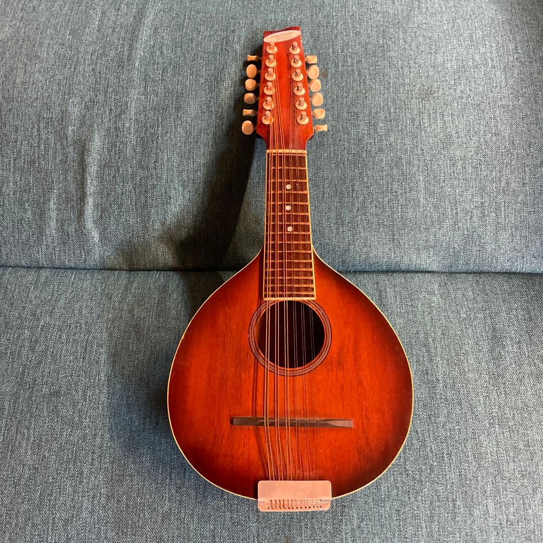 【レア・珍品・調整要】バンドゥリア 12弦 削り出し マンドリン　ギター